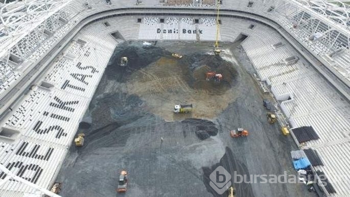 Vodafone Arena'da 'Beşiktaş' yazısı tamam
