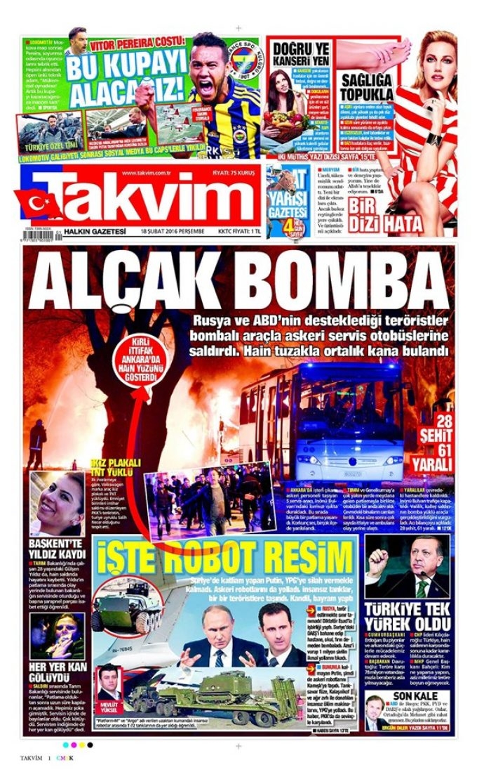 Ankara'daki terör saldırısı manşetlerde