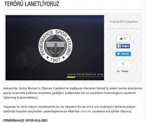 Spor dünyasından Ankara'daki saldırıya büyük tepki