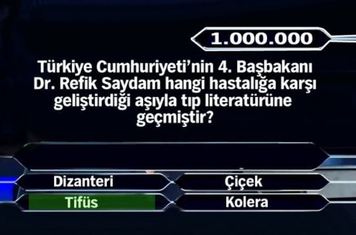 1 milyon liralık 11 final sorusu	