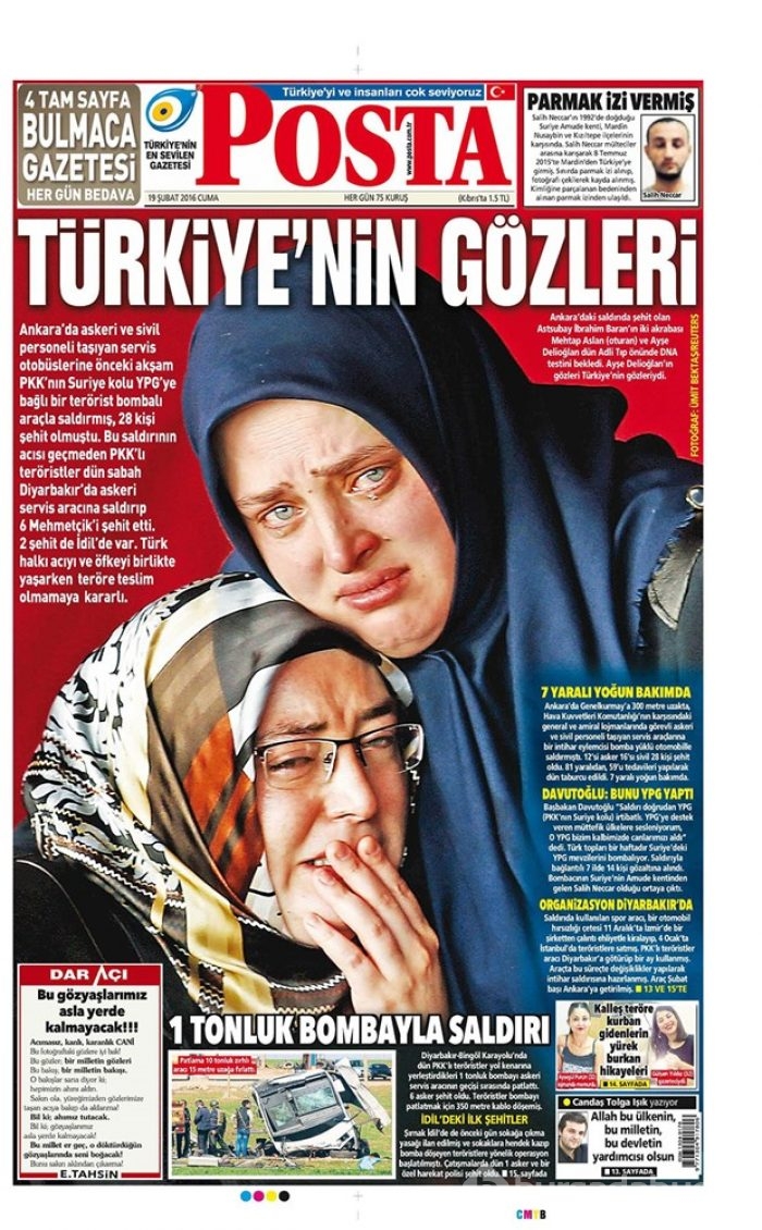 Günün gazete manşetleri - 19 Şubat 2016