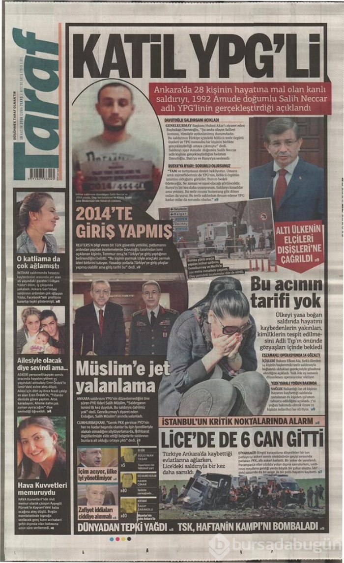 Günün gazete manşetleri - 19 Şubat 2016