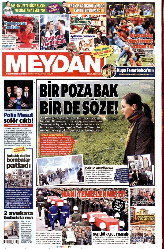Gazete manşetleri (22.02.2016)