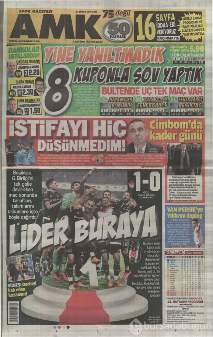 Günün gazete manşetleri - 23 Şubat 2016