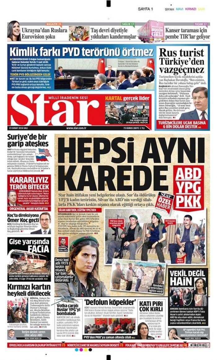 Günün gazete manşetleri - 23 Şubat 2016