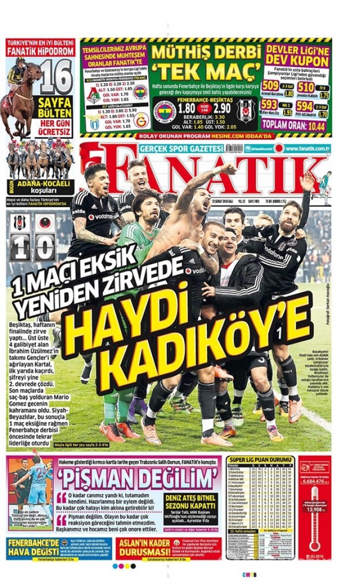 Günün gazete manşetleri - 23 Şubat 2016