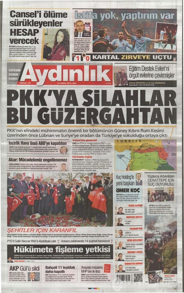 Günün gazete manşetleri - 23 Şubat 2016