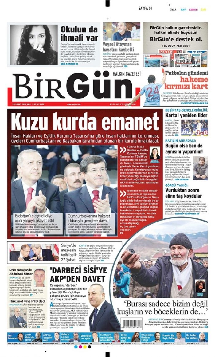 Günün gazete manşetleri - 23 Şubat 2016