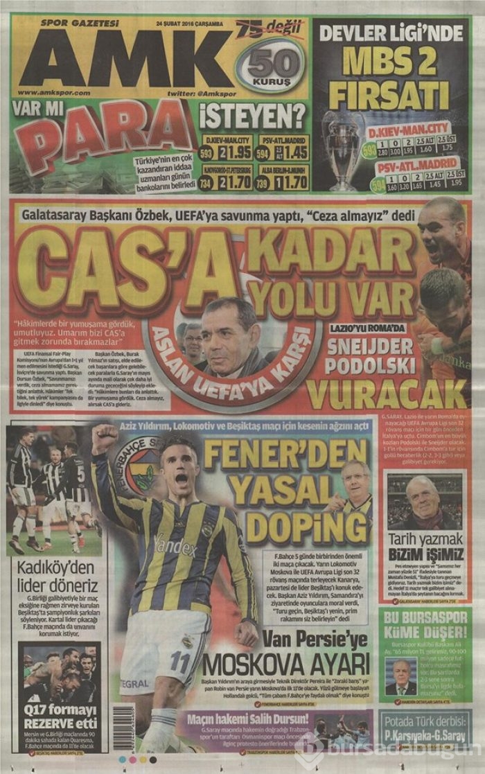 Günün gazete manşetleri - 24 Şubat 2016