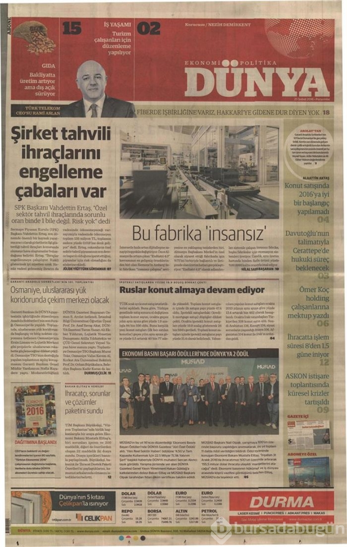 Günün gazete manşetleri - 25 Şubat 2016