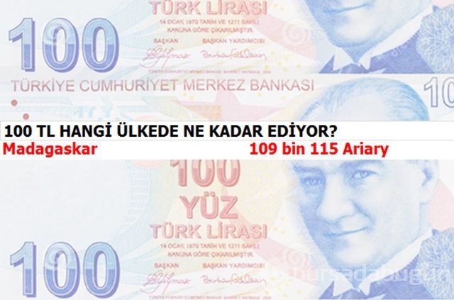 100 TL hangi ülkede ne kadar ediyor?