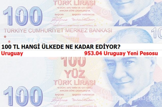100 TL hangi ülkede ne kadar ediyor?