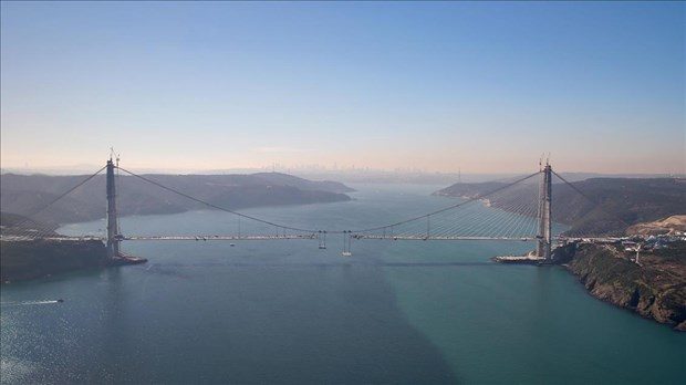 Üçüncü köprüde son 55 metre