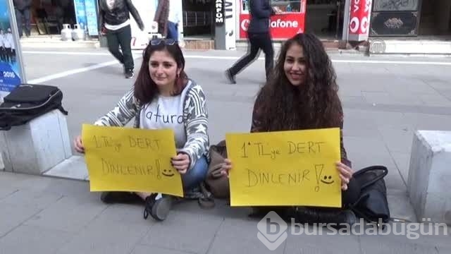 1 lira'ya sokakta dert dinliyorlar