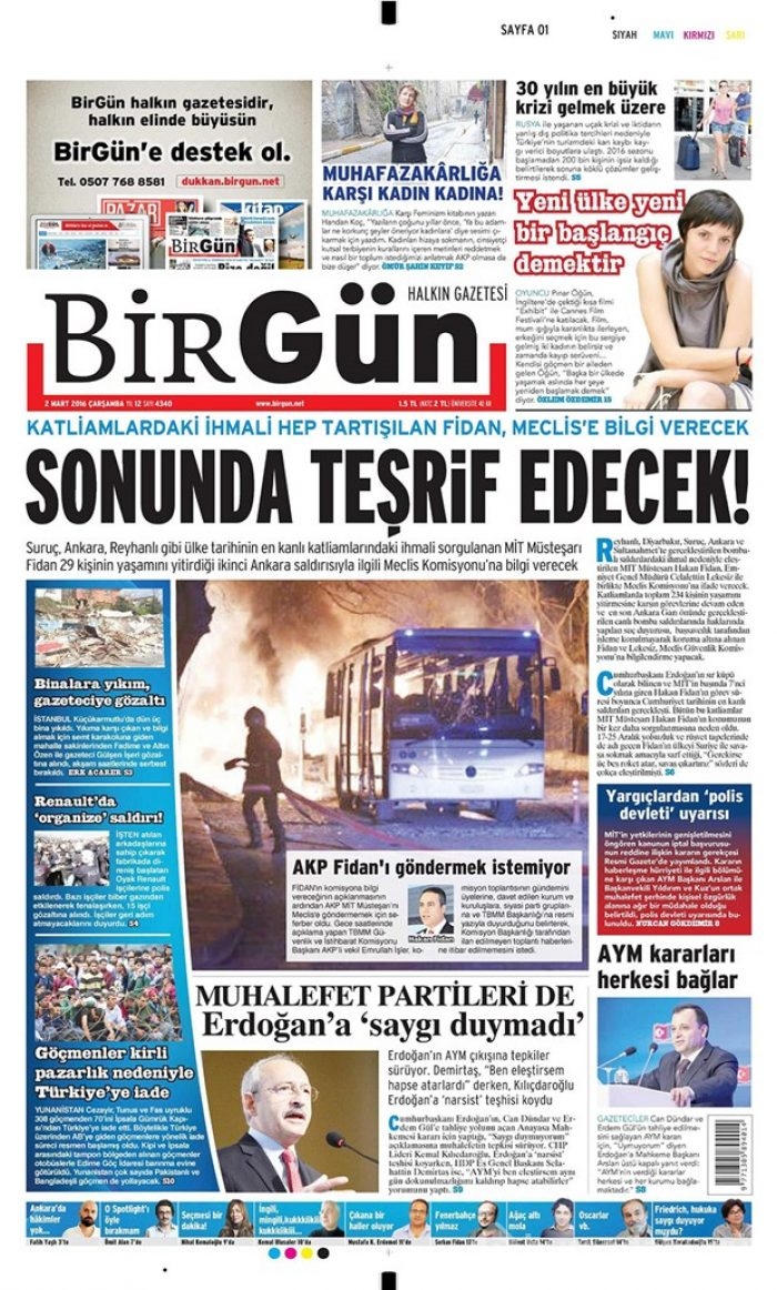 Günün gazete manşetleri - 2 Mart 2016