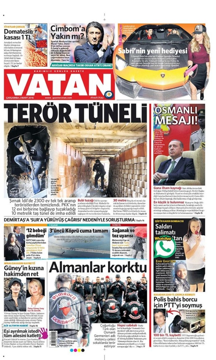 Günün gazete manşetleri - 2 Mart 2016