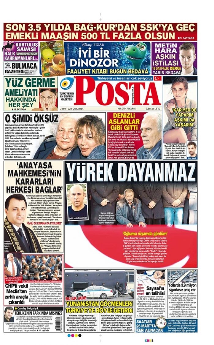 Günün gazete manşetleri - 2 Mart 2016