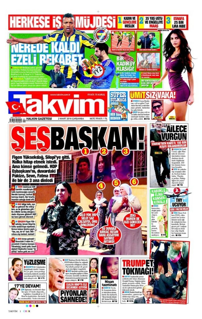 Günün gazete manşetleri - 2 Mart 2016