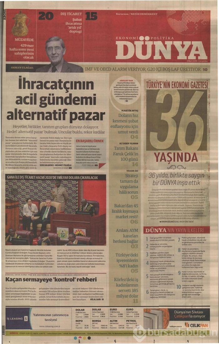 Günün gazete manşetleri - 2 Mart 2016