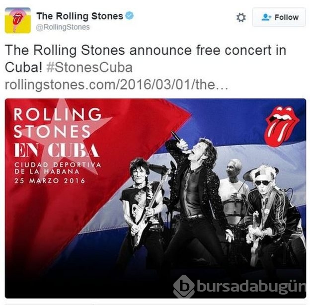 The Rolling Stones  ücretsiz konser verecek