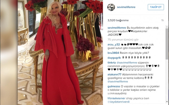 Sevim Emre'nin photoshop'lu fotoğrafı Instagram'ı salladı