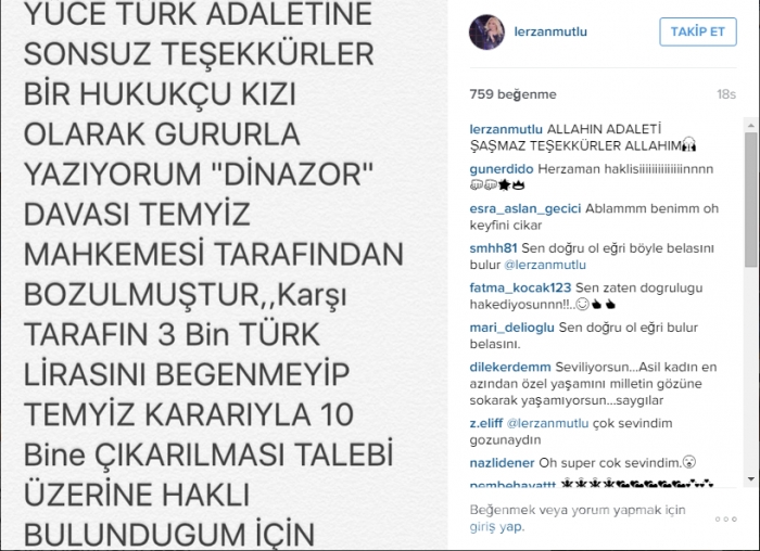 'Dinozor' davasında son karar
