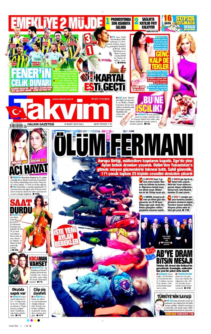 Günün gazete manşetleri (08.03.2016)