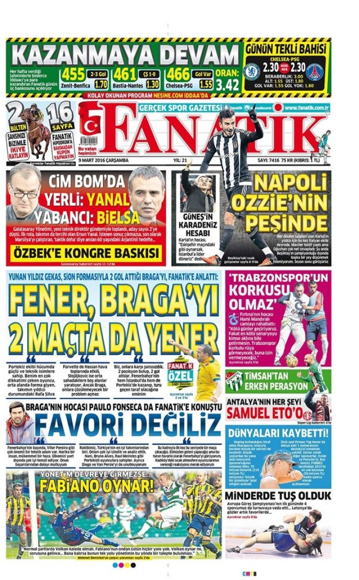 Günün gazete manşetleri - 9 Mart 2016