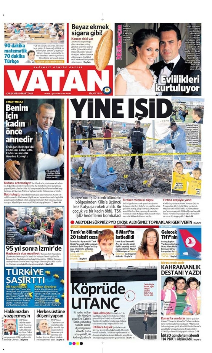 Günün gazete manşetleri - 9 Mart 2016