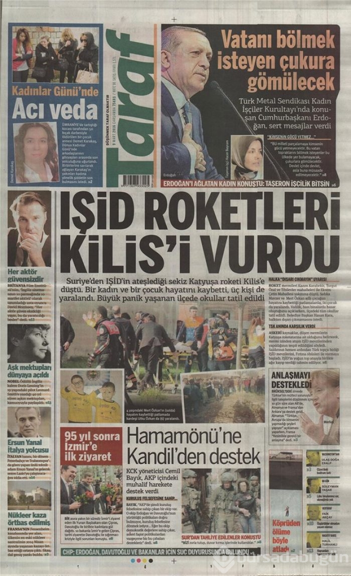 Günün gazete manşetleri - 9 Mart 2016