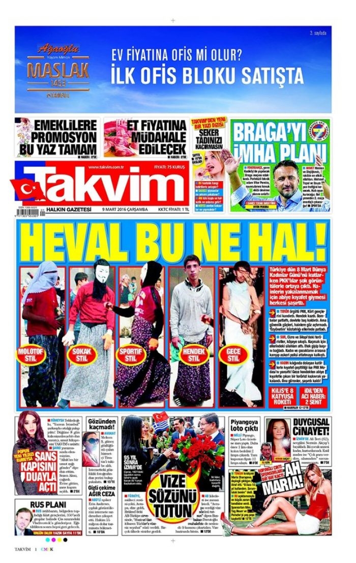 Günün gazete manşetleri - 9 Mart 2016