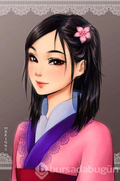 Disney prenseslerinin anime karakterlere dönüştüğü illüstrasyonlar!