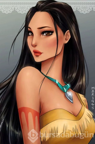 Disney prenseslerinin anime karakterlere dönüştüğü illüstrasyonlar!
