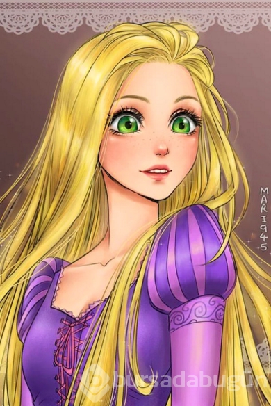 Disney prenseslerinin anime karakterlere dönüştüğü illüstrasyonlar!