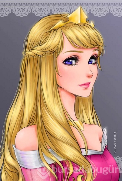 Disney prenseslerinin anime karakterlere dönüştüğü illüstrasyonlar!