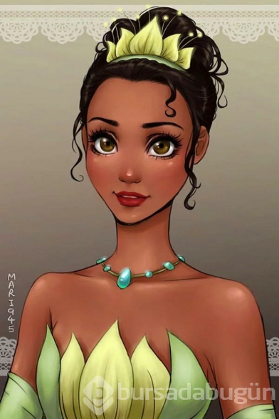 Disney prenseslerinin anime karakterlere dönüştüğü illüstrasyonlar!