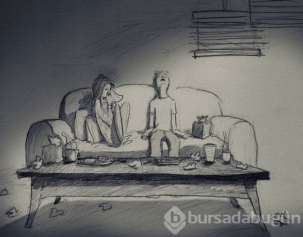 Bir adamın 365 gün boyunca karısı için çizdiği aşk dolu illüstrasyonlar