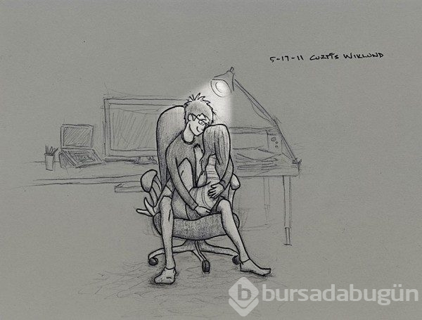 Bir adamın 365 gün boyunca karısı için çizdiği aşk dolu illüstrasyonlar