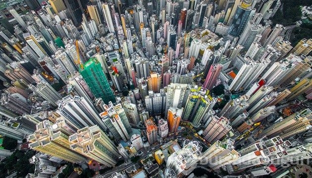 Biblo gibi sıralanmış yapılarıyla Hong Kong'dan 6 drone fotoğrafı
