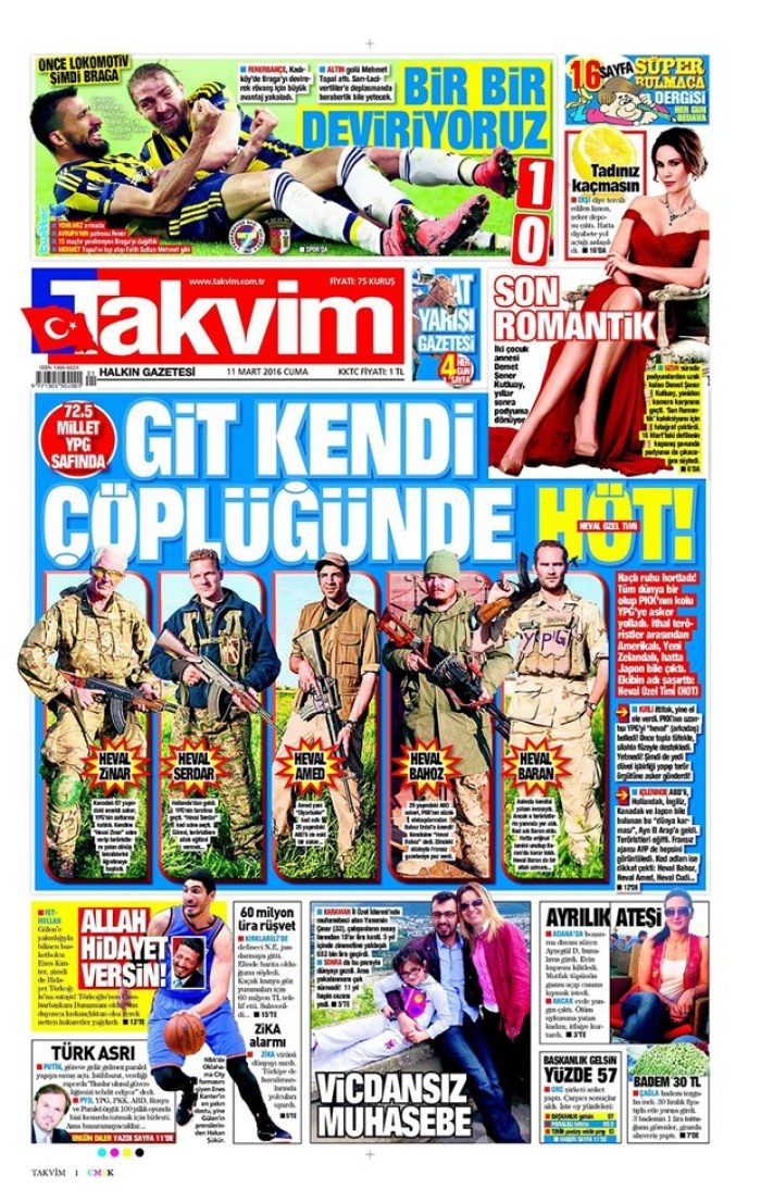 Günün gazete manşetleri  11 Mart 2016