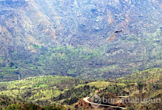 Derecik'te obüsler Balkaya Dağları'nda PKK hedeflerini vurdu