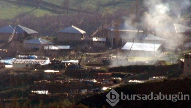 Derecik'te obüsler Balkaya Dağları'nda PKK hedeflerini vurdu