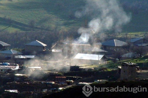 Derecik'te obüsler Balkaya Dağları'nda PKK hedeflerini vurdu