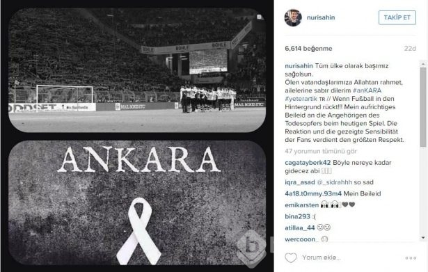 Futbol dünyasından teröre lanet