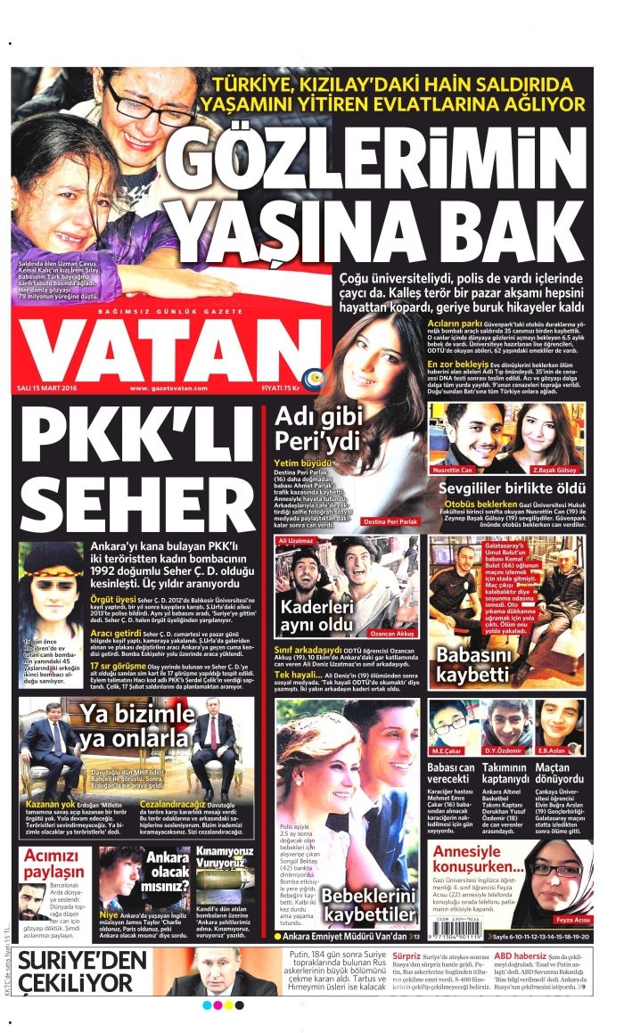 15 Mart gazete manşetleri