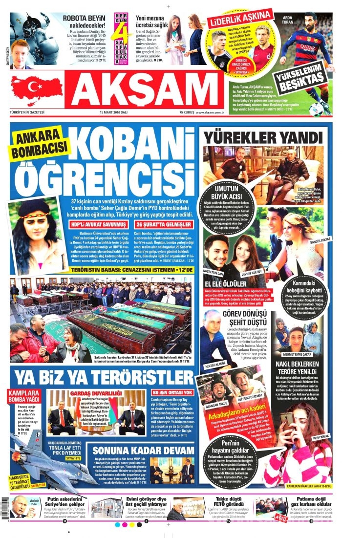 15 Mart gazete manşetleri