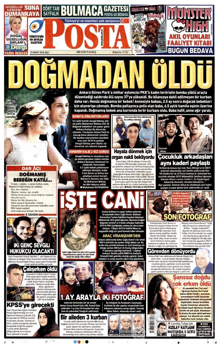 15 Mart gazete manşetleri