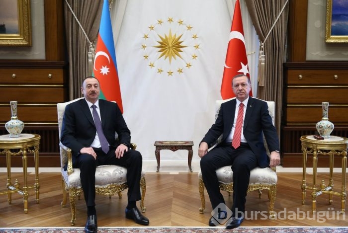 Cumhurbaşkanı Erdoğan, Azerbaycan Cumhurbas&#807;kanı Aliyev'i törenle karşıladı