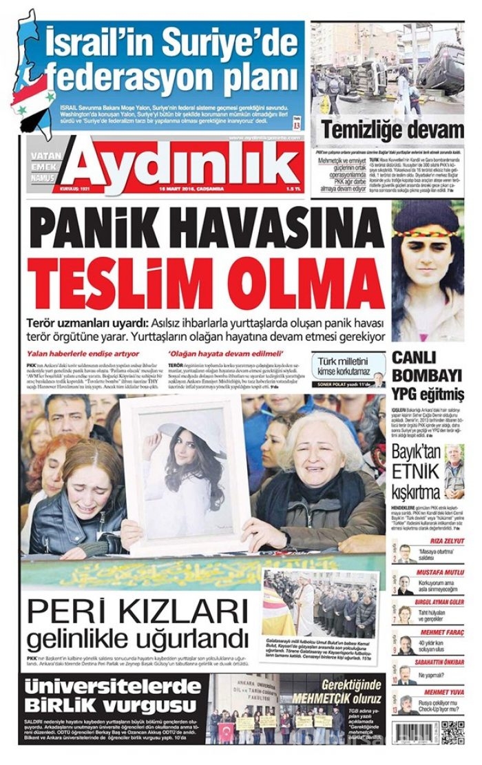 Günün gazete manşetleri - 16 Mart 2016