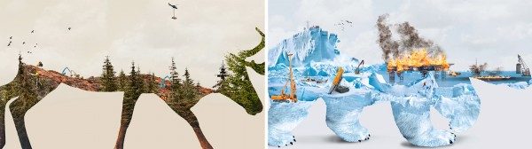Doğa katliamına dikkat çekmek için çizilmiş tüyler ürperten illüstrasyonlar